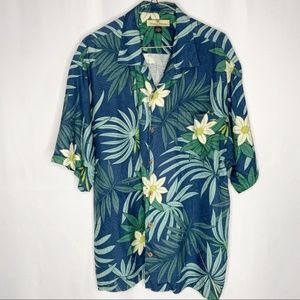 Tommy Bahama 100% Silk Button Down Shirt